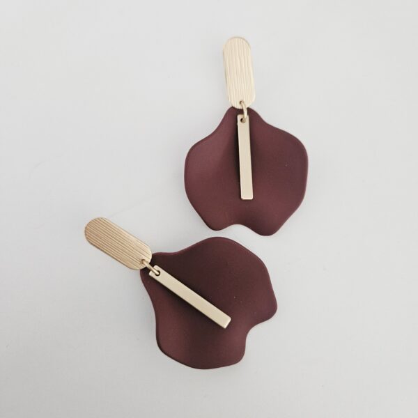 Burgundy Leaf - Gold