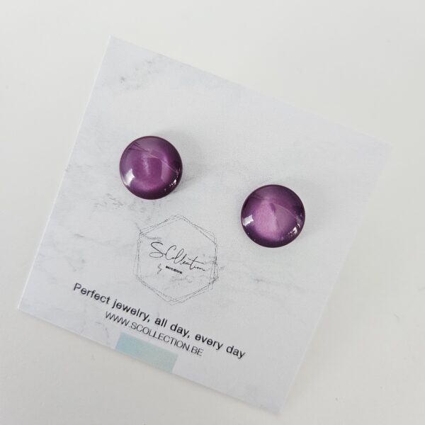 Studs - Satin Purple